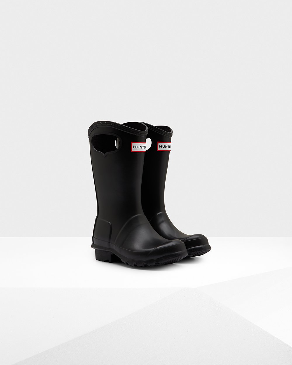 Hunter Niños Original Grab Handle - Botas de Lluvia Negras - 297-QSTUVZ